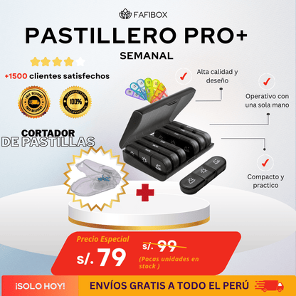 Pastillero Pro+ Semanal + Cortafacil