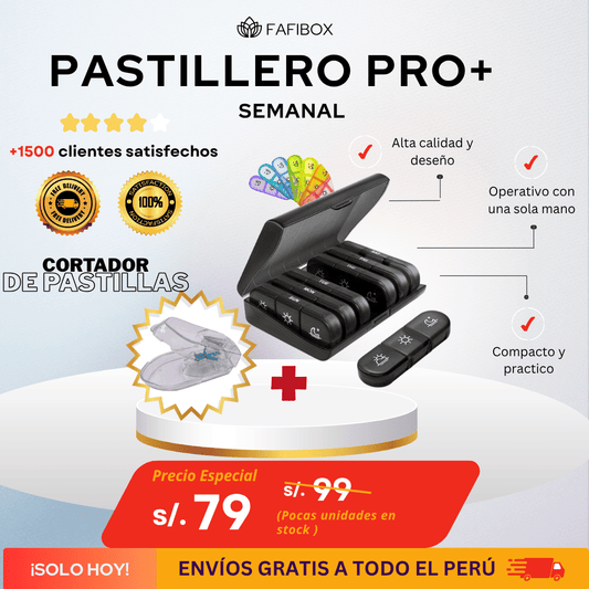 Pastillero Pro+ Semanal + Cortafacil